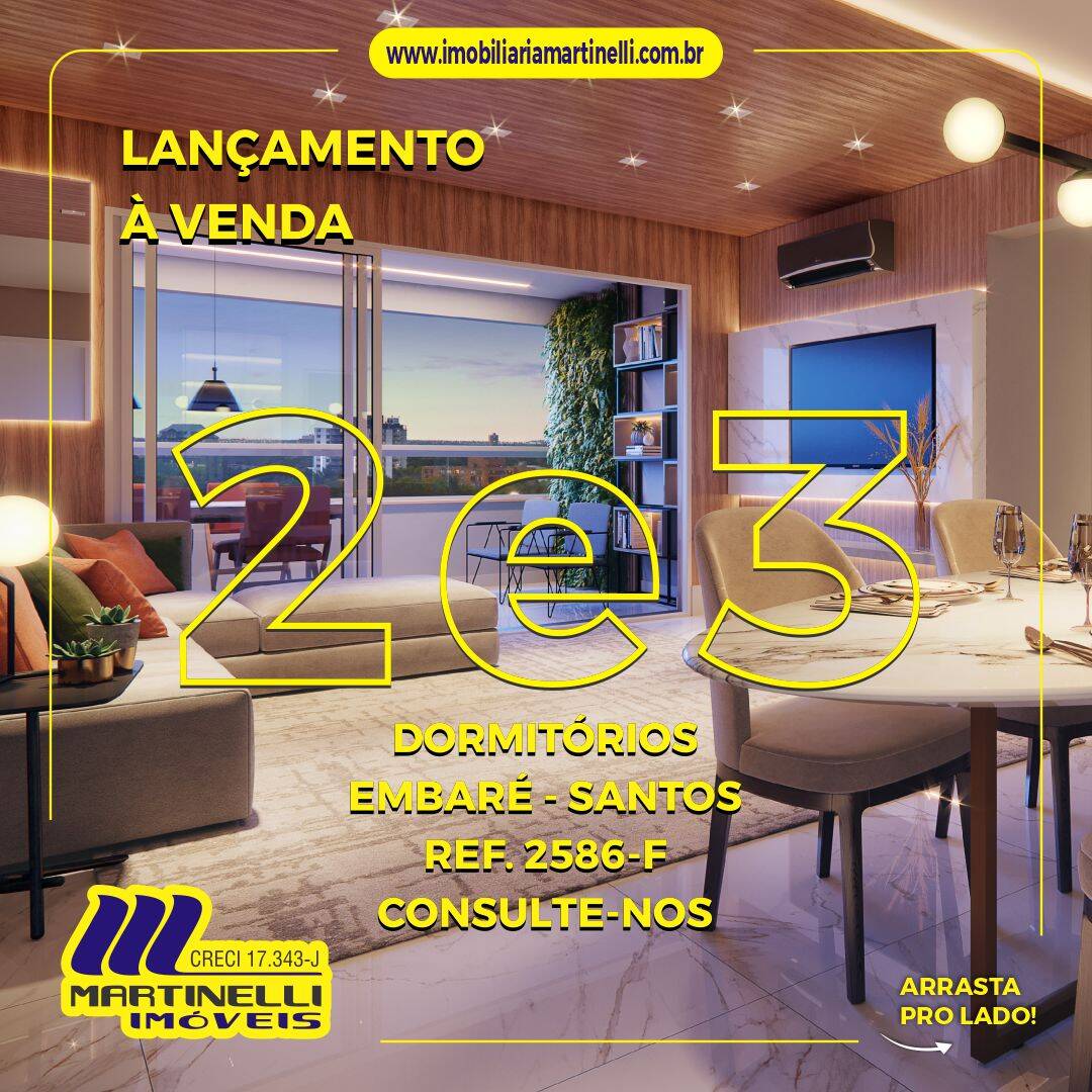 #2586-F - Apartamento para Venda em Santos - SP
